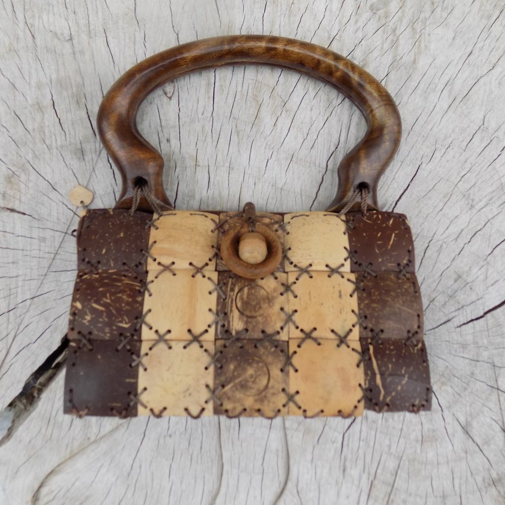 Vintage Coconut Shell Handbag